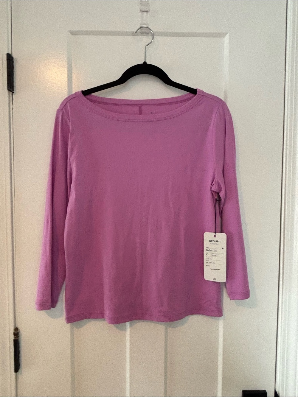 Cabi Ballet Tee Women's Long-Sleeve Scoop Neck Top - Pink med